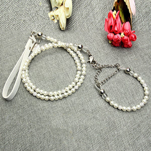 Elevate Your Pet's Style with the Pearl Collar Leash