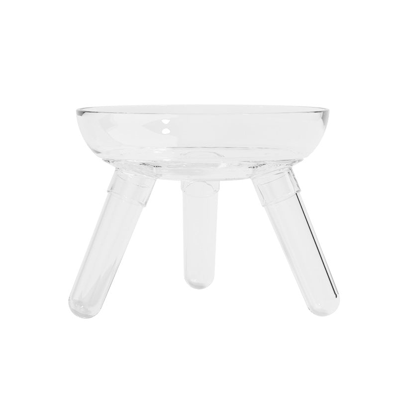 Anti-Knock Transparent Pet Feeding Bowl Water Dish
