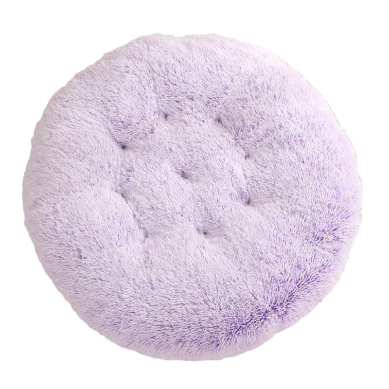 Round Plush Pet Bed Warm Comfortable Sleeping Mat