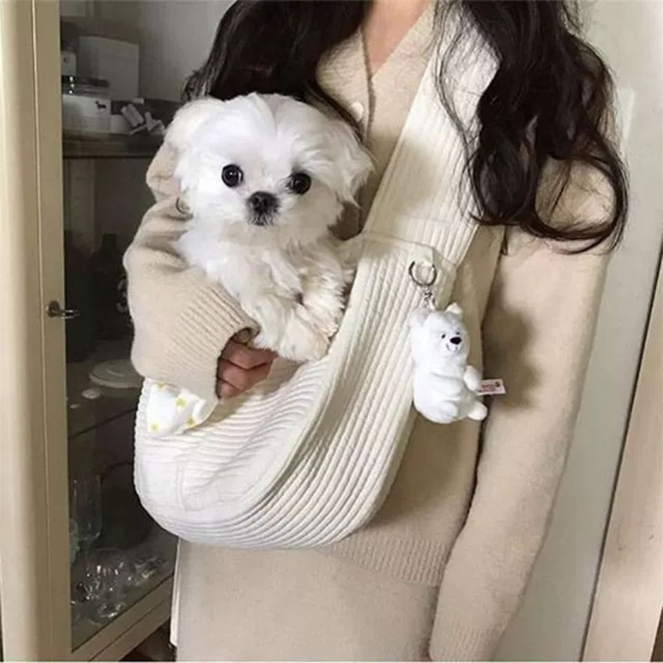 Handmade Pet Carrier Bag Canvas Shoulder Tote For Travel