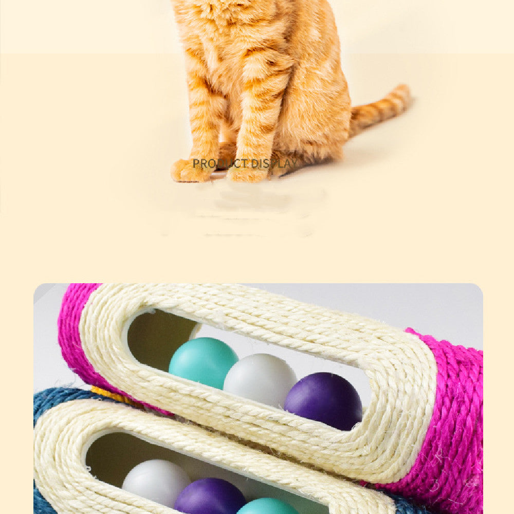 Long Sisal Drum Chew Toy For Pets