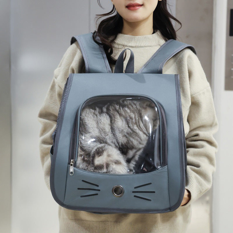 Portable Pet Carrier Backpack Breathable Outdoor Travel Bag