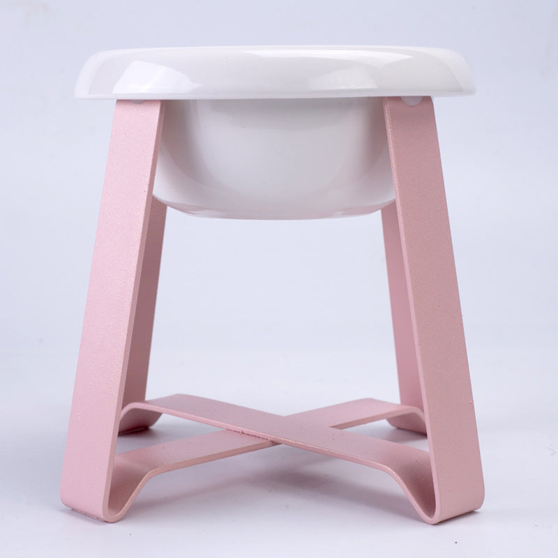 Pet 2-in-1 Anti-Slip Feeding Bowl With Iron Stand