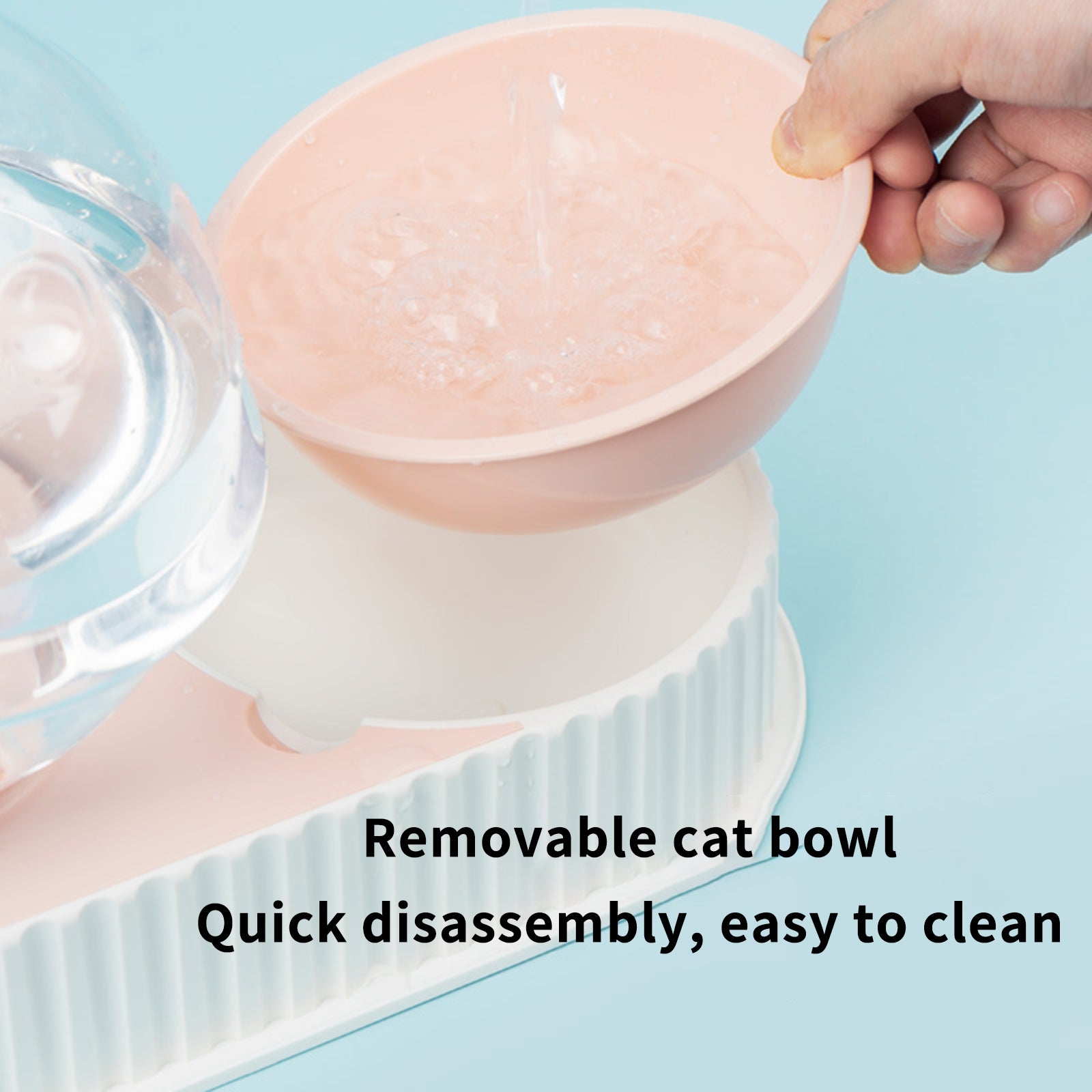 Plastic Automatic Pet Feeder And Water Bowl For Pets