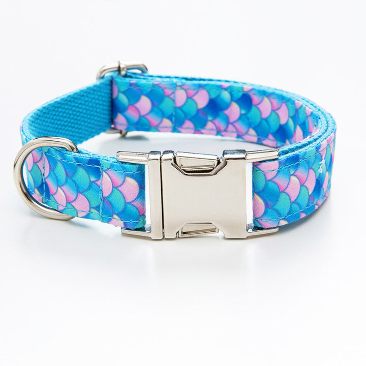 Mermaid Style Collar And Leash For Pets