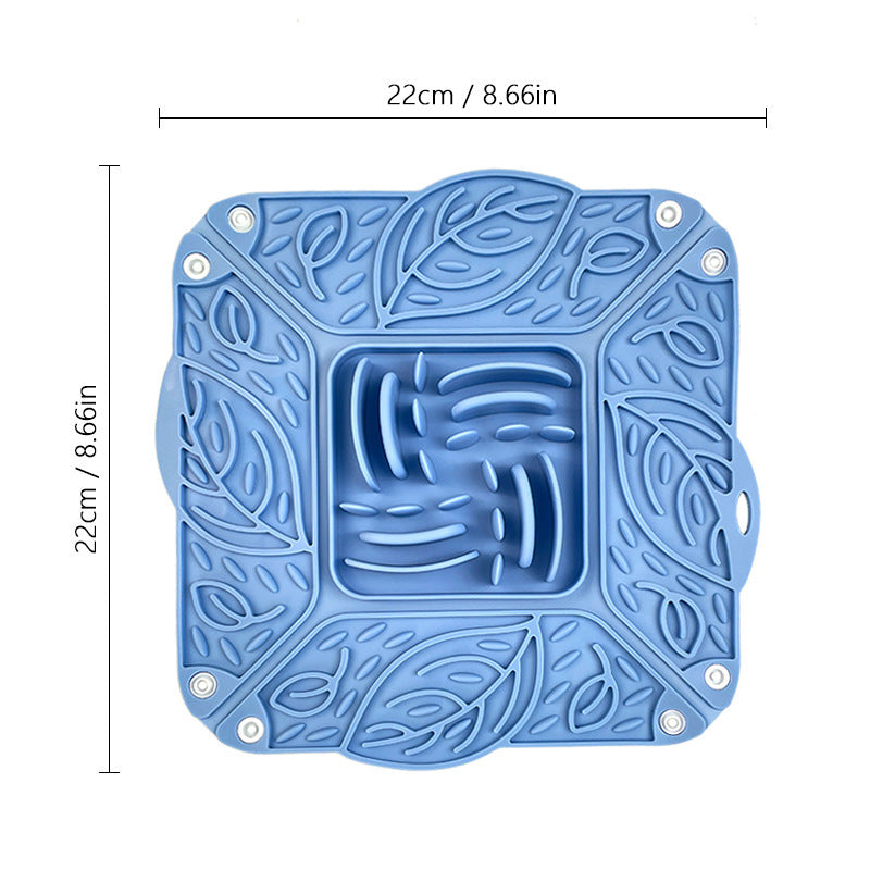 Pet Silicone Foldable Slow Feeding Mat Multi-Functional Bowl