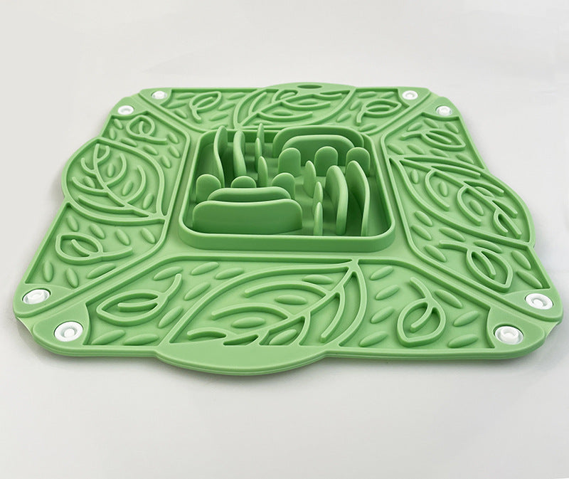 Pet Silicone Foldable Slow Feeding Mat Multi-Functional Bowl