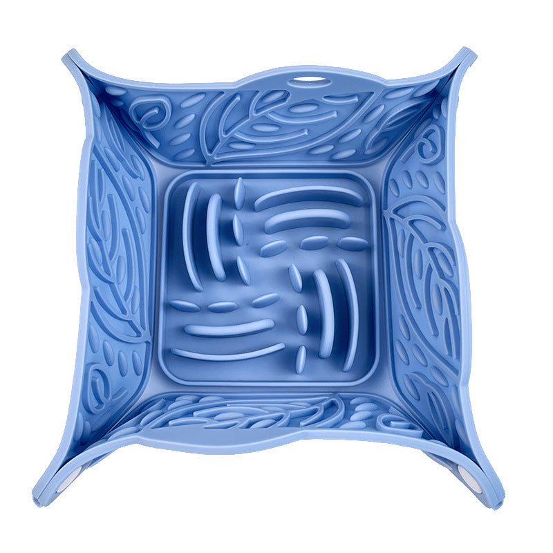 Pet Silicone Foldable Slow Feeding Mat Multi-Functional Bowl