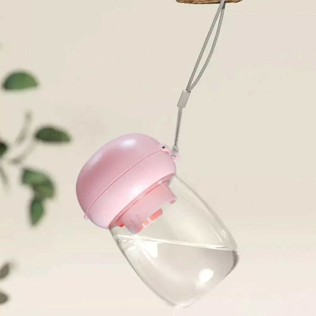 Portable Pet Water Bottle With Bowl And Lanyard For Travel