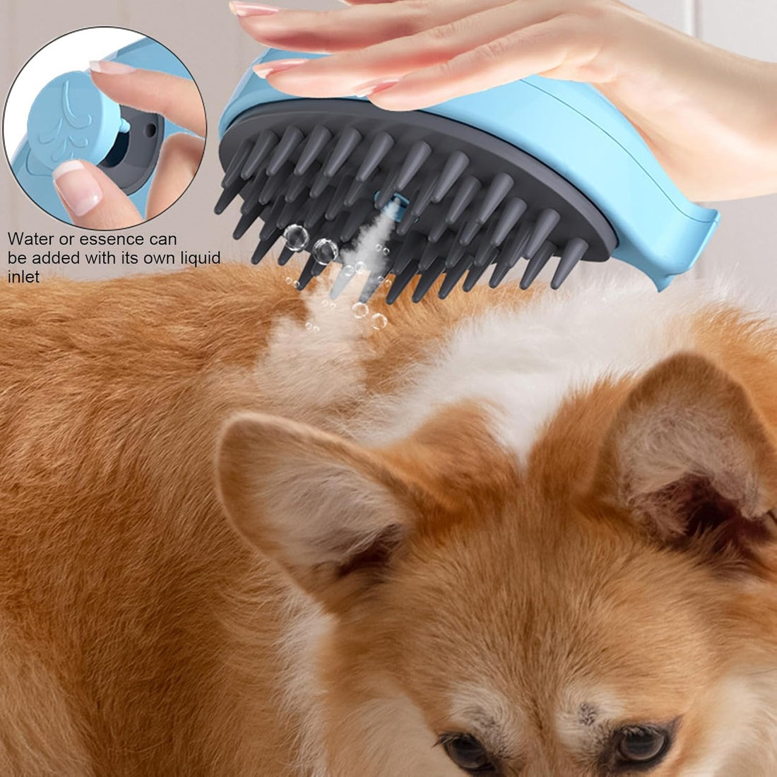 3-in-1 Whale-Shaped Pet Steam Brush For Bathing Massage
