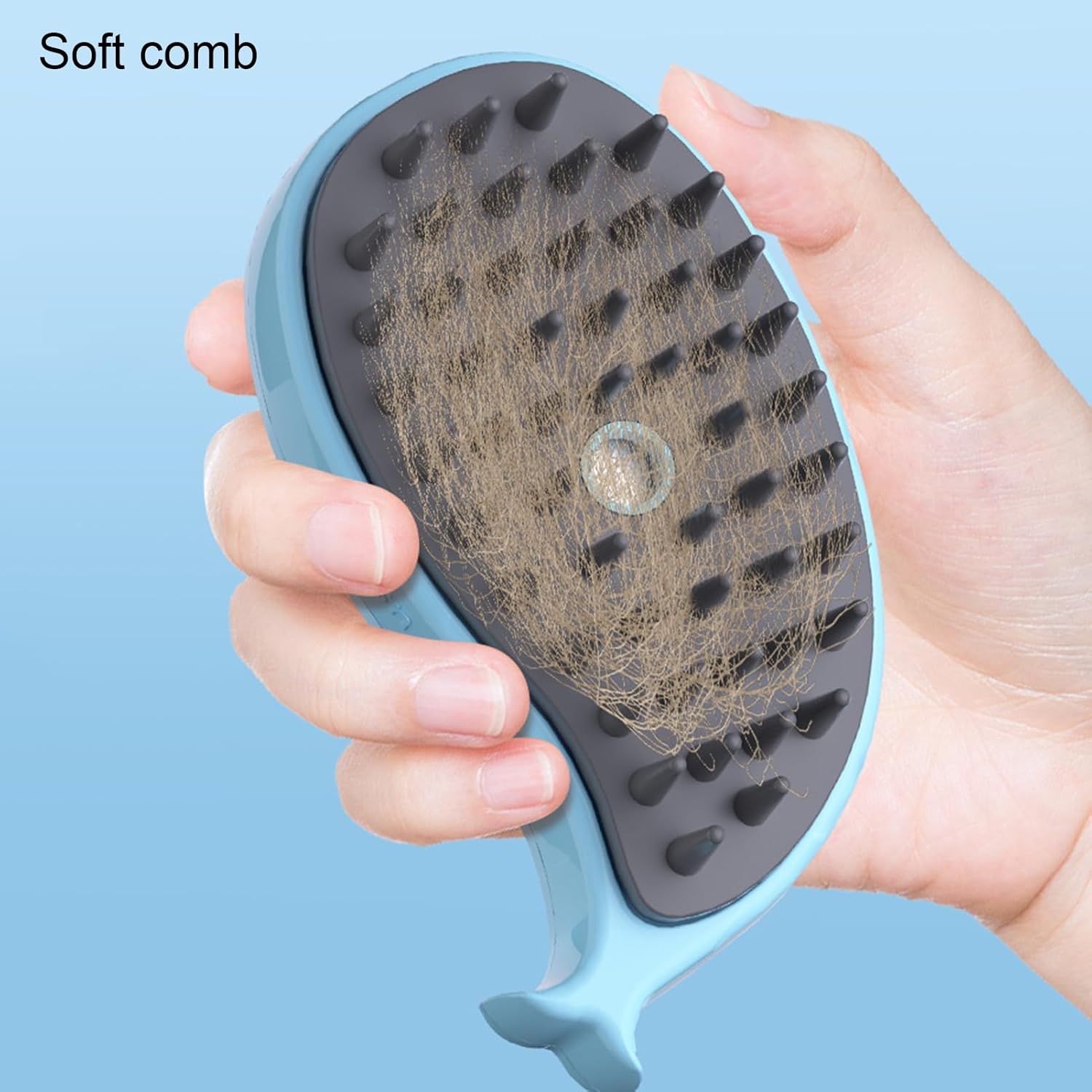3-in-1 Whale-Shaped Pet Steam Brush For Bathing Massage