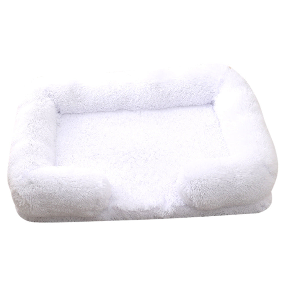 Plush Round Pet Bed Warm Winter Sleeping Mat
