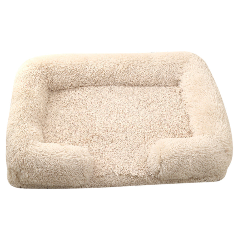 Plush Round Pet Bed Warm Winter Sleeping Mat