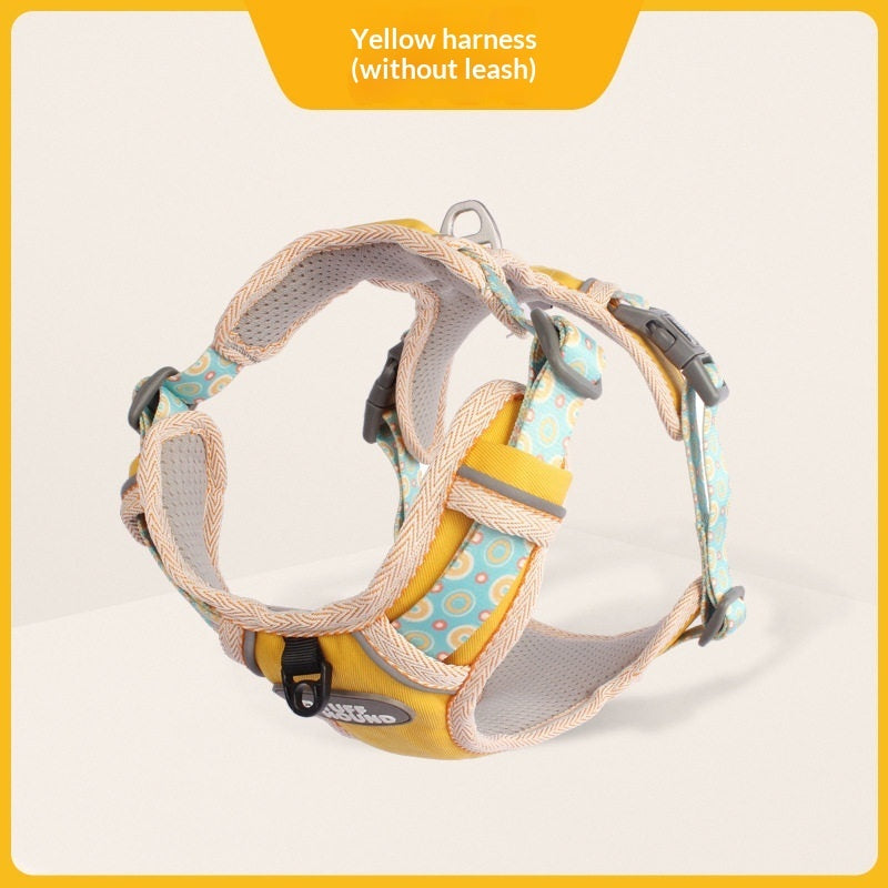 Vest-Style Harness With Walking Leash For Pets
