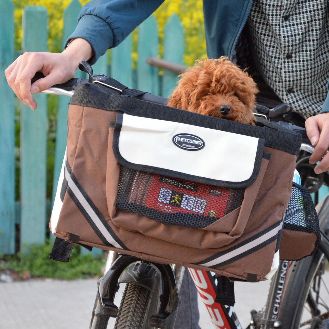 Pet Bicycle Carrier Front Handlebar Basket Removable Travel Bag