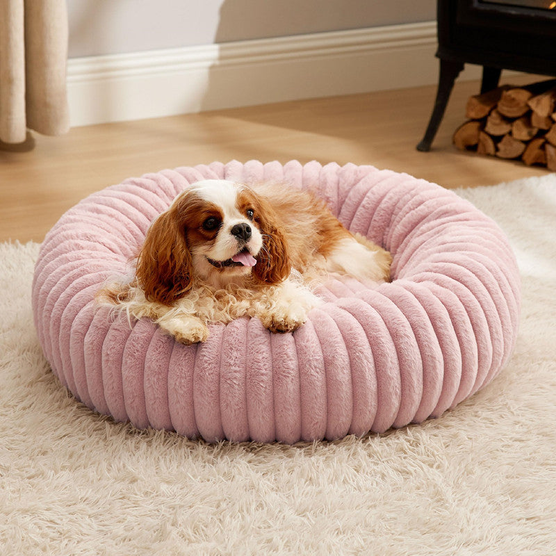 High-Grammage Plush Round Pet Bed Warm Winter Nest