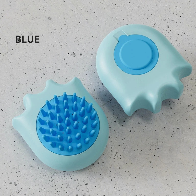 Pet Bath Massage Brush Grooming Comb With Shampoo Box