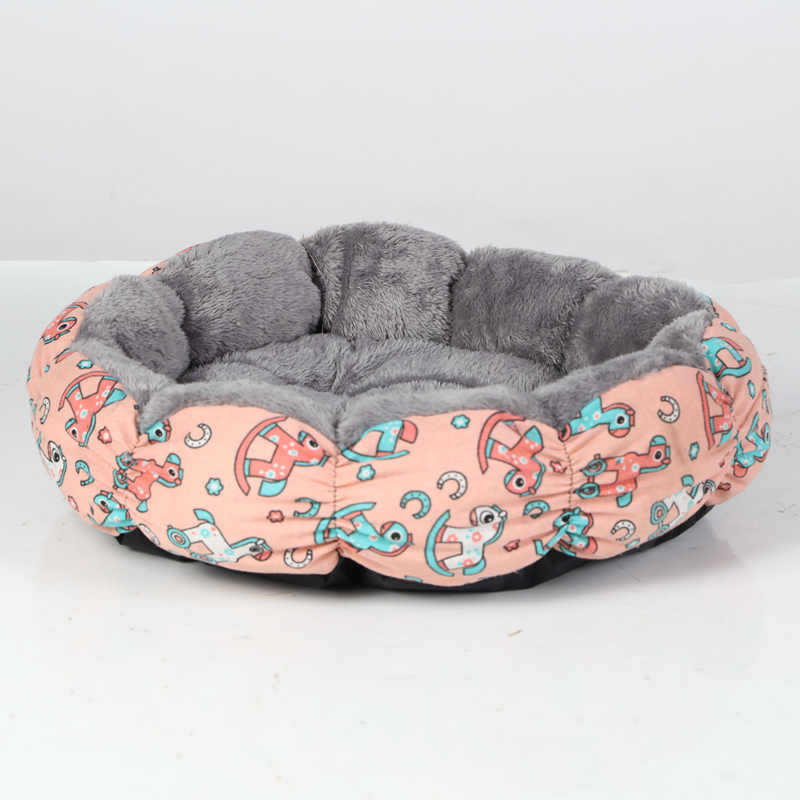 Calming Donut Round Pet Bed Fluffy Indoor Sleeping Mat