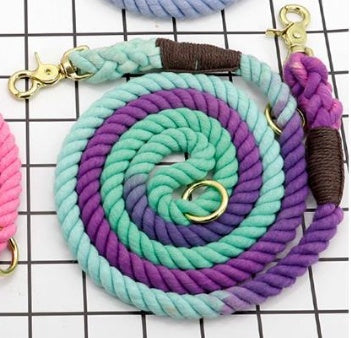 Multi-Color Cotton Long Leash For Pets