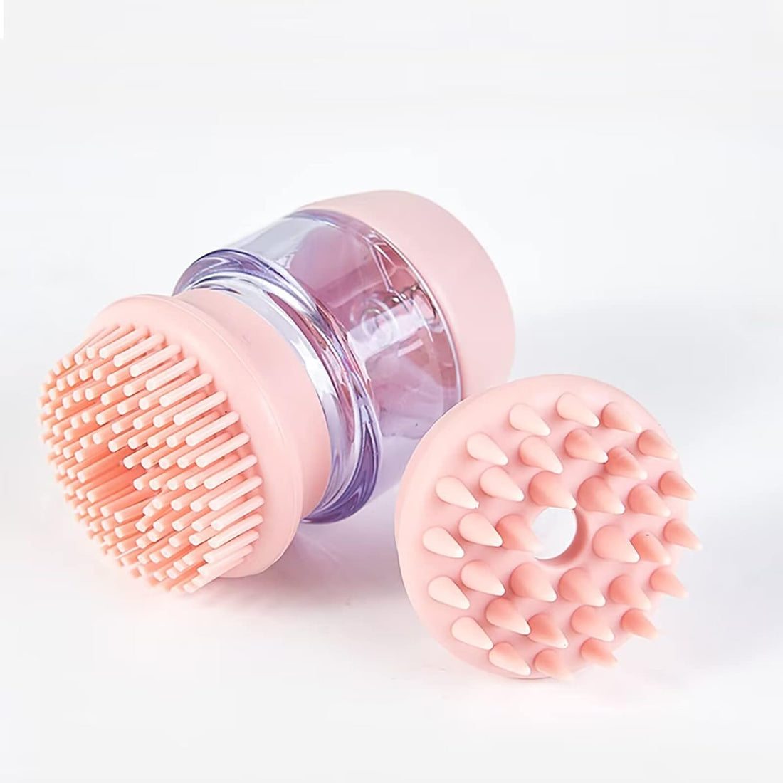 Pet Bath Grooming Brush Silicone Massage Brush With Shampoo Dispenser