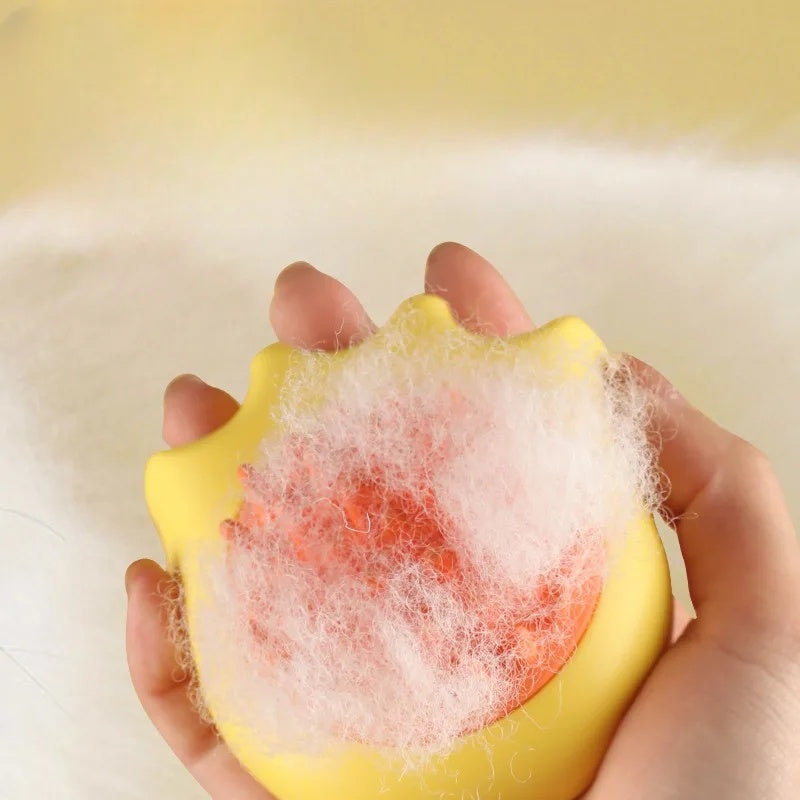 Pet Bath Massage Brush Grooming Comb With Shampoo Box