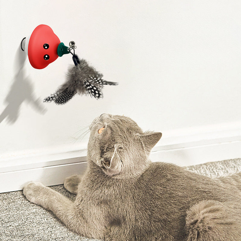 Retractable Pet Wand Toy With Suction Cup For Play