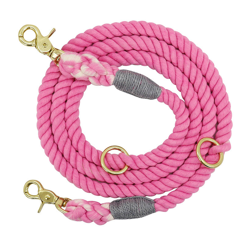 Multi-Color Cotton Long Leash For Pets