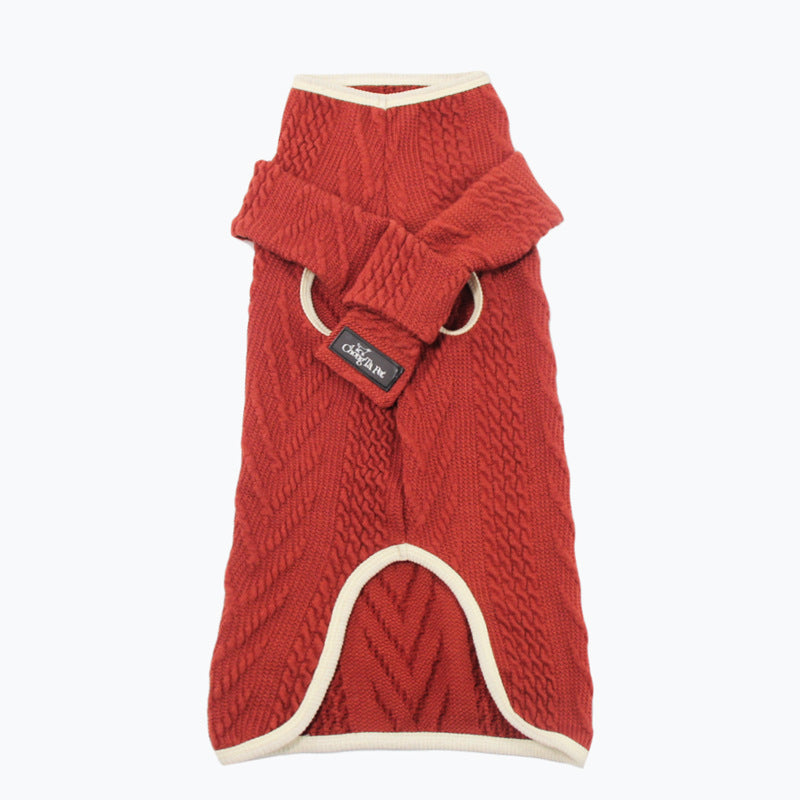 Vintage Twist Pet Sweater For Warmth And Style