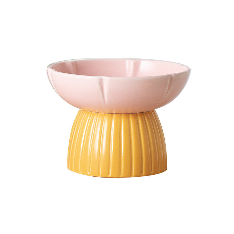 Pet Macarons Candy Color Feeding Ceramic Bowl