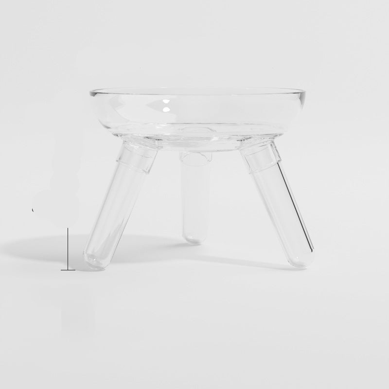 Anti-Knock Transparent Pet Feeding Bowl Water Dish