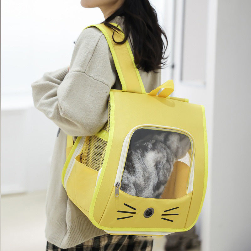 Portable Pet Carrier Backpack Breathable Outdoor Travel Bag