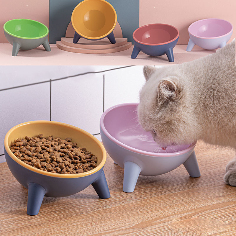 Pet Feeding Bowl With Stand Nordic Color Multi-Purpose Feeder