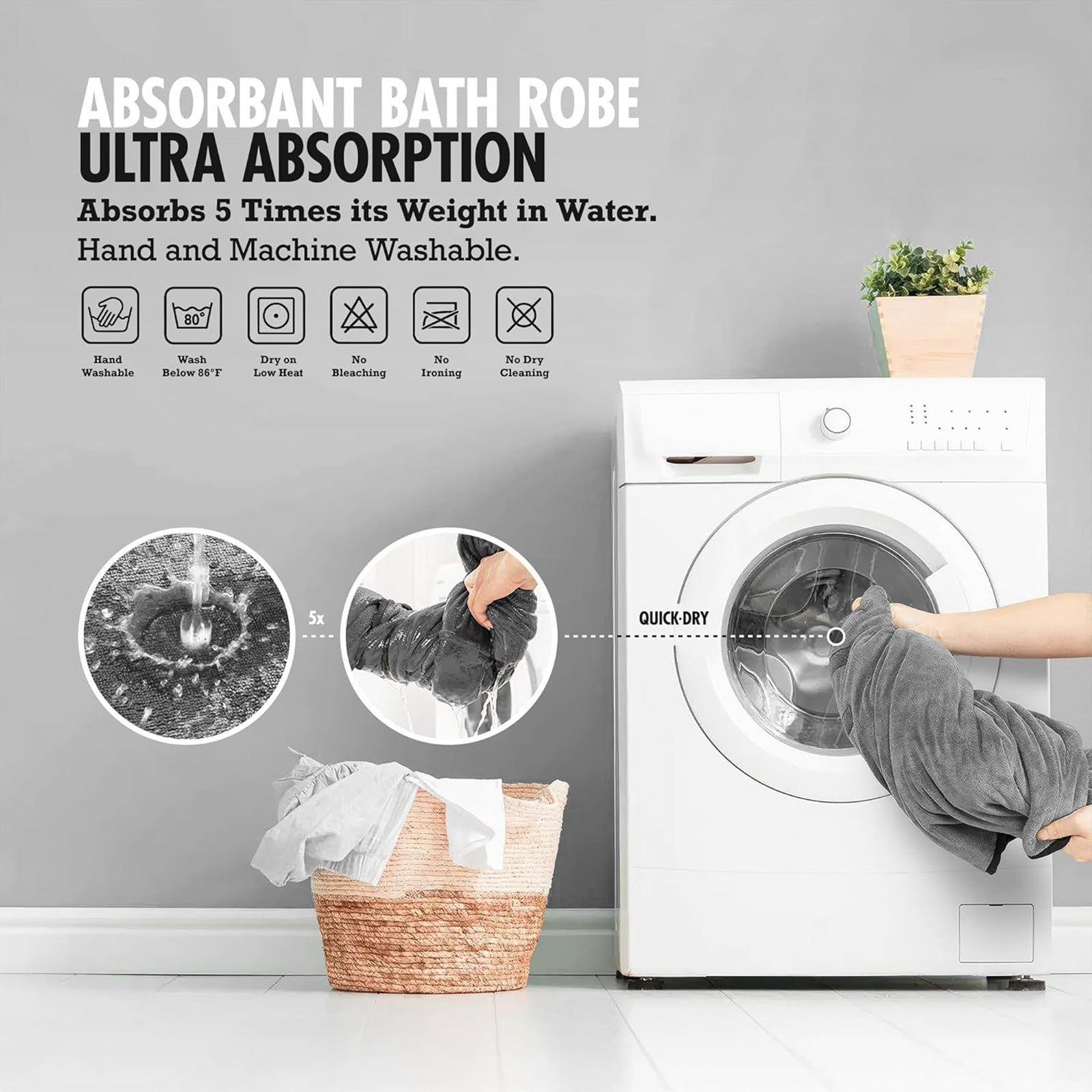 Super Absorbent Pet Bathrobe Towel Pajamas Coat