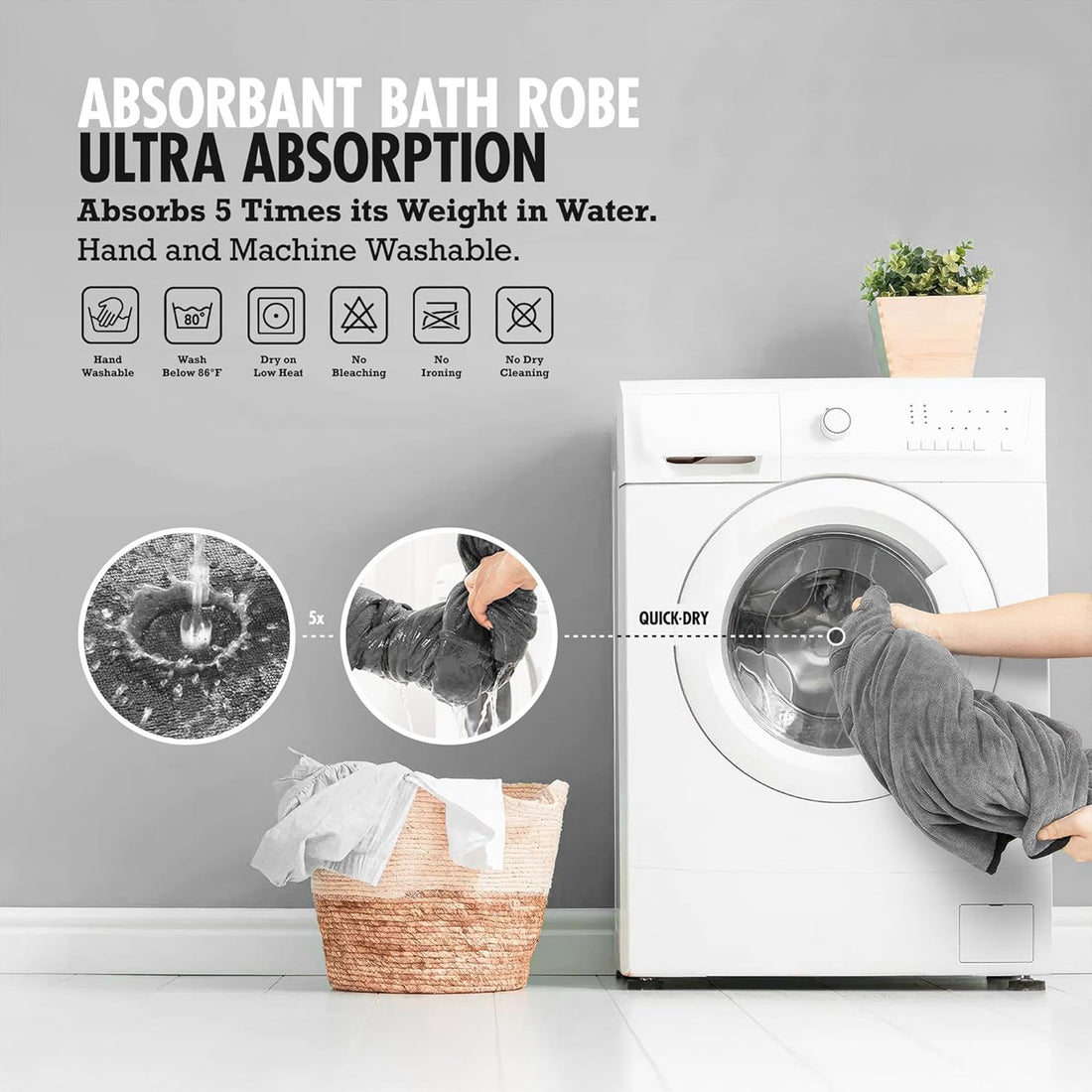 Super Absorbent Pet Bathrobe Towel Pajamas Coat
