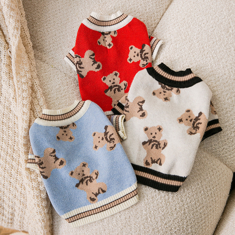 Simple Knitted Pet Sweater For Warmth And Comfort