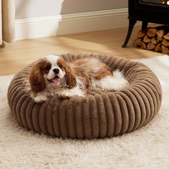 High-Grammage Plush Round Pet Bed Warm Winter Nest
