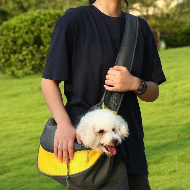 Outdoor Mesh Pet Carrier Shoulder Bag Travel Tote