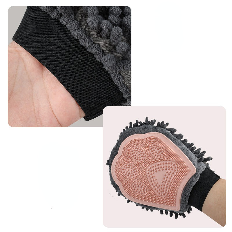 Pet 2-in-1 Bathing Grooming Glove Brush Massage Tool