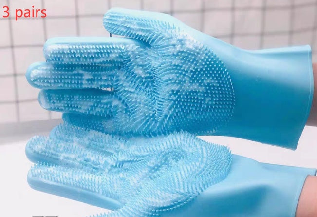 Silicone Pet Grooming Glove Brush For Bathing And Massage