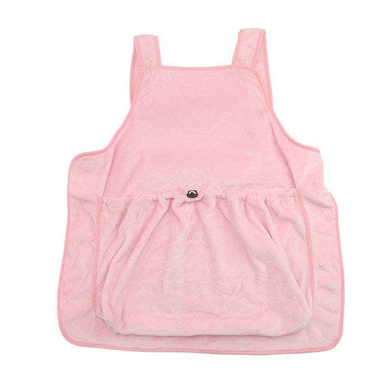 Outdoor Pet Carrier Apron Plush Hanging Chest Bag