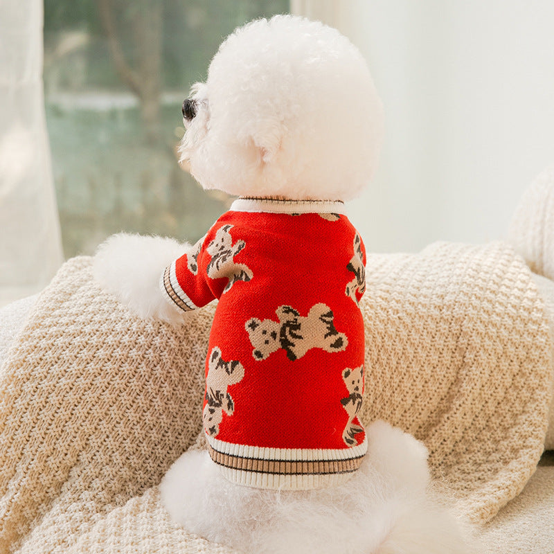 Simple Knitted Pet Sweater For Warmth And Comfort