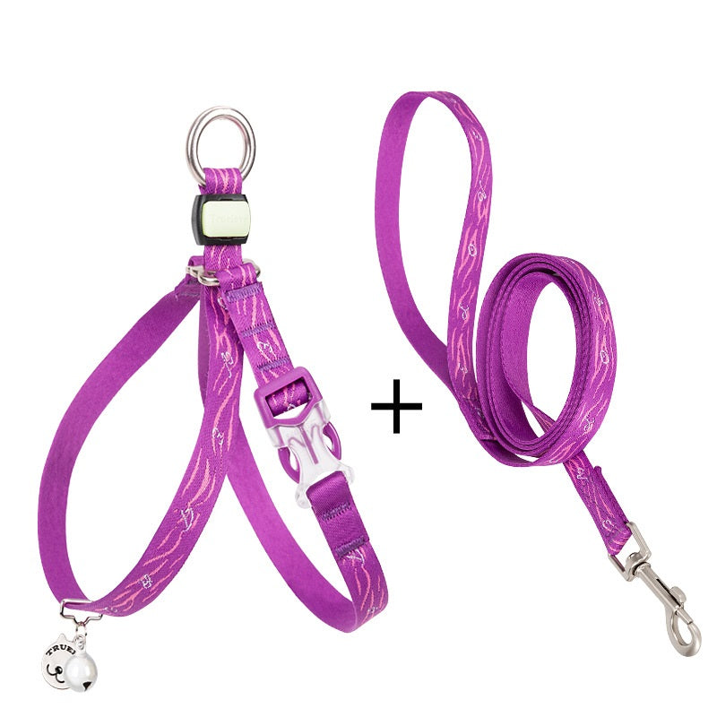 Bell Chest Strap Harness With Leash For Pets