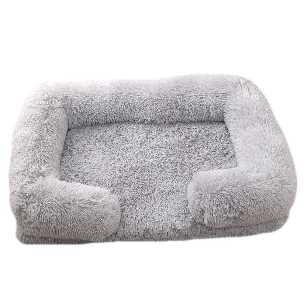 Plush Round Pet Bed Warm Winter Sleeping Mat