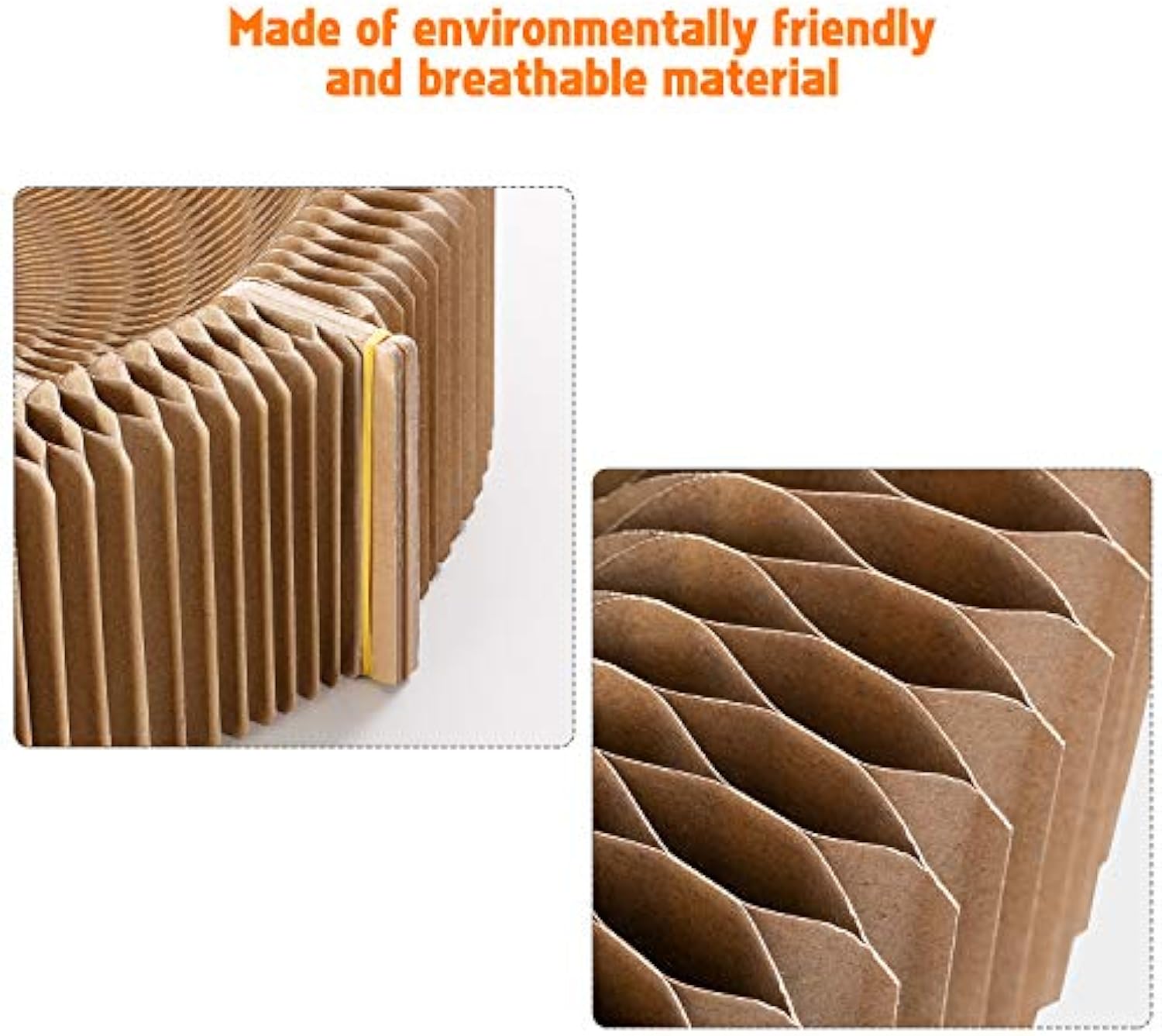 Collapsible Round Pet Scratcher Bed Cardboard Lounge Nest