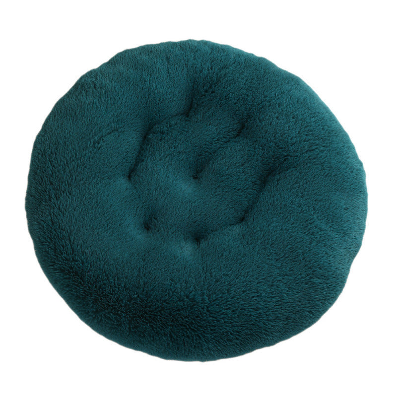 Round Plush Pet Bed Warm Comfortable Sleeping Mat