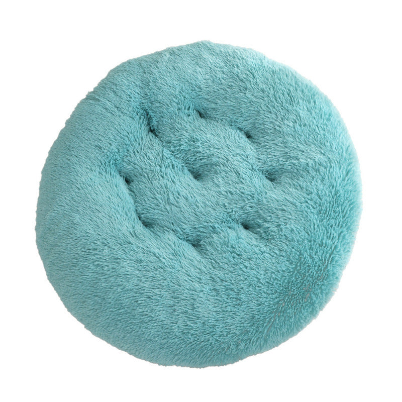 Round Plush Pet Bed Warm Comfortable Sleeping Mat