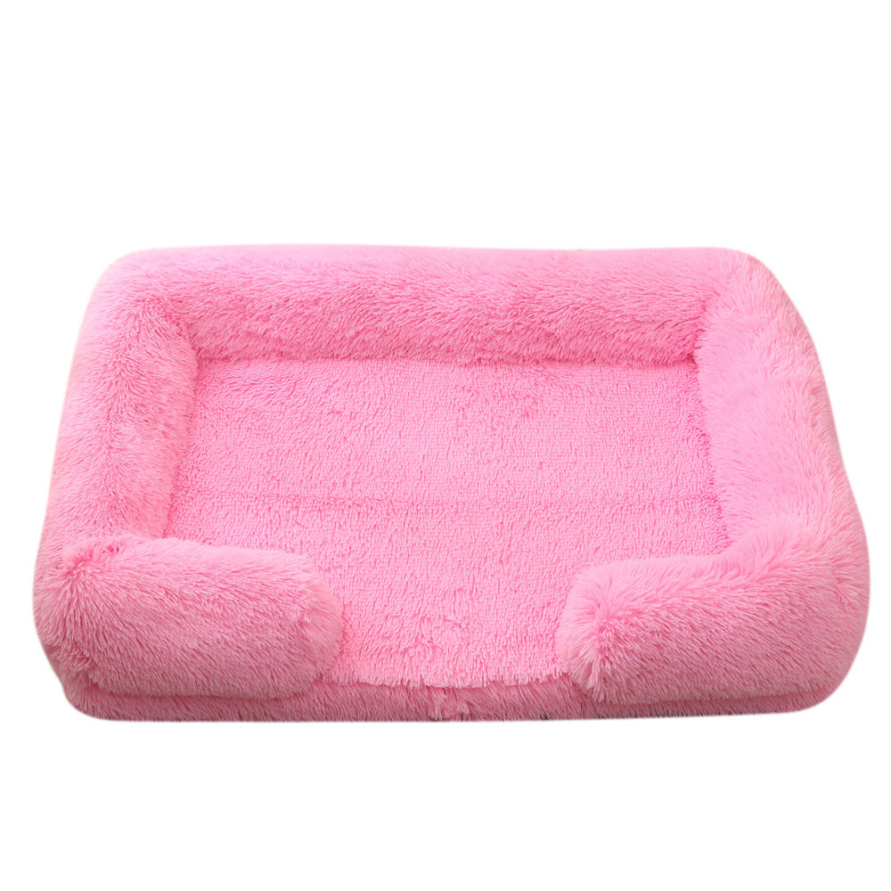 Plush Round Pet Bed Warm Winter Sleeping Mat