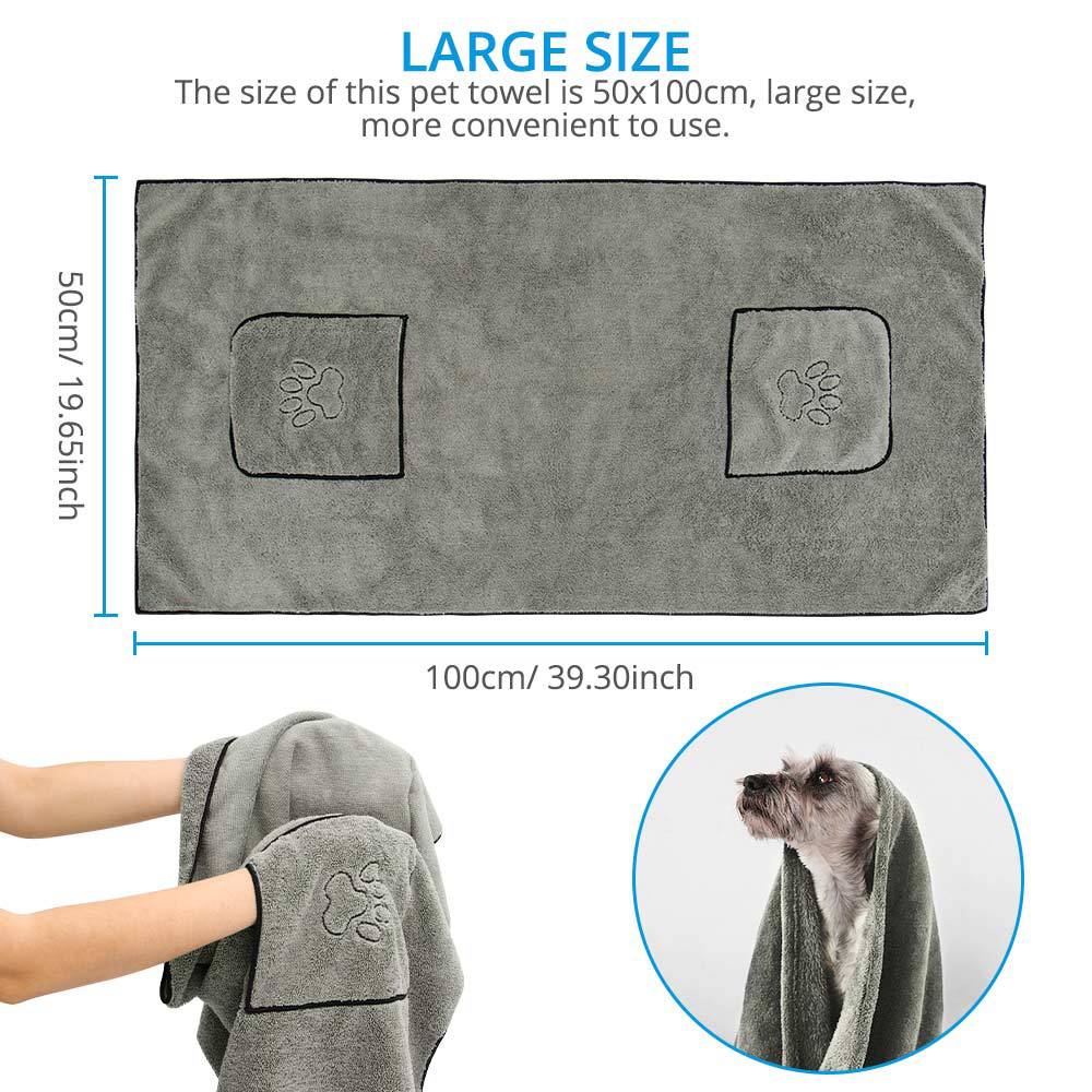 Super Absorbent Large Pet Bathrobe Towel For Drying