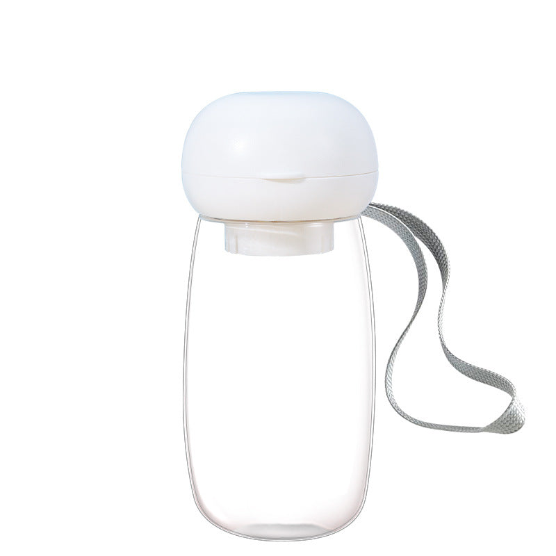 Portable Pet Water Bottle With Bowl And Lanyard For Travel