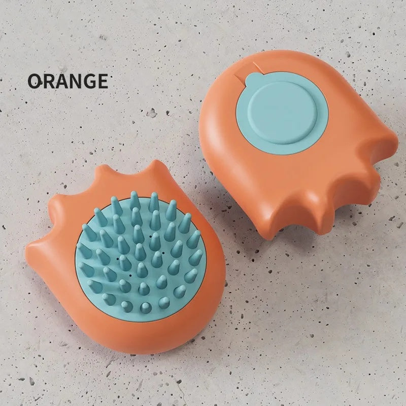 Pet Bath Massage Brush Grooming Comb With Shampoo Box
